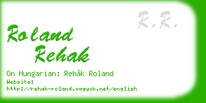 roland rehak business card